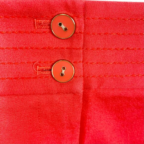 J.McLaughlin Womens 2 Button Detail Straight Pencil Skirt Coral Back Vent 2 - Picture 7 of 11